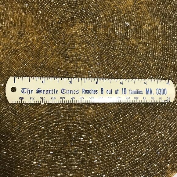Seattle Collectible Tin 6 Inch Ruler Seattle Times - Picture 3 of 4